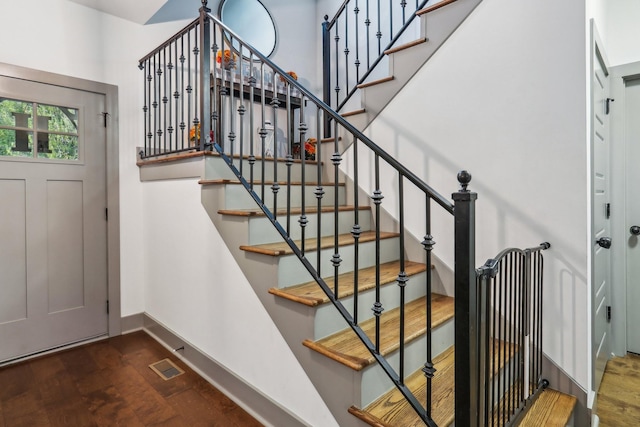 interior space with hardwood / wood-style flooring