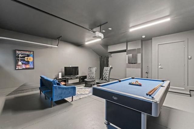 recreation room with pool table