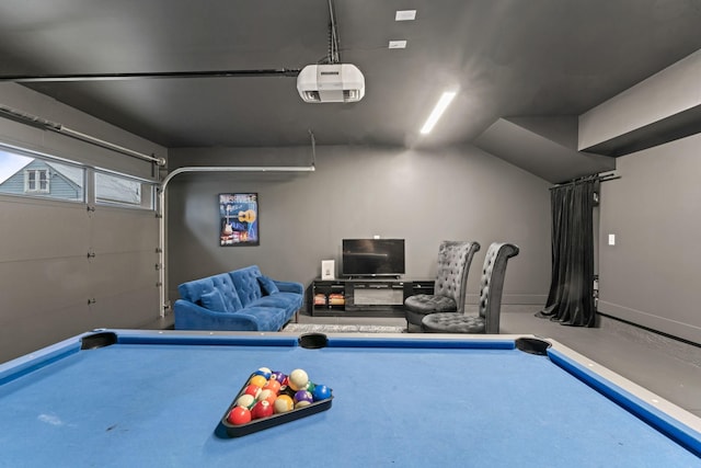 playroom with pool table