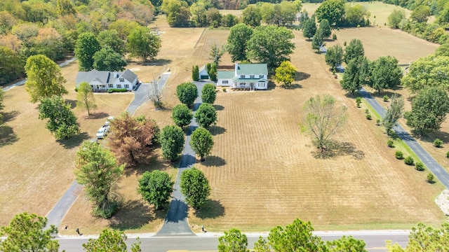 bird's eye view with a rural view