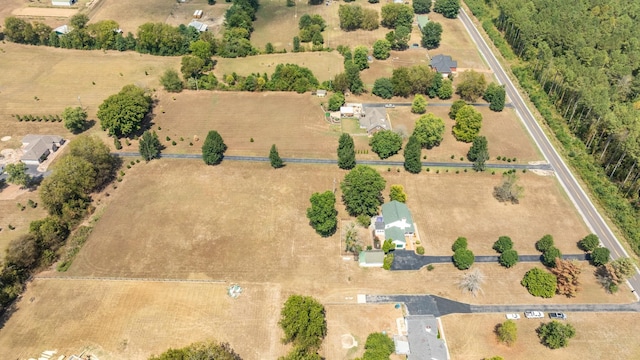 bird's eye view with a rural view