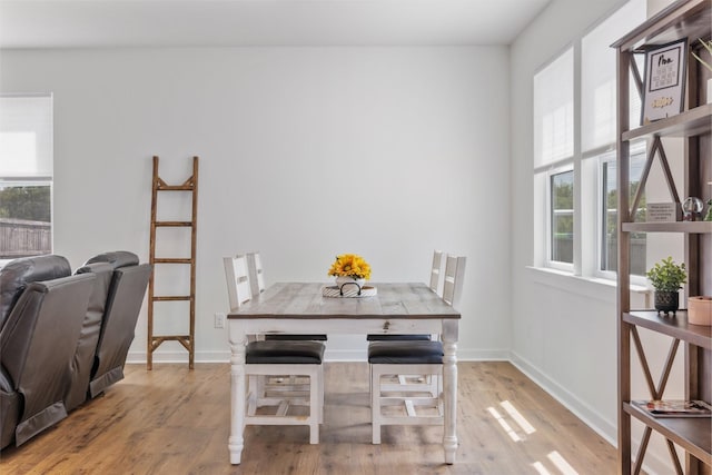 dining room featuring light hardwood / wood-style flooring