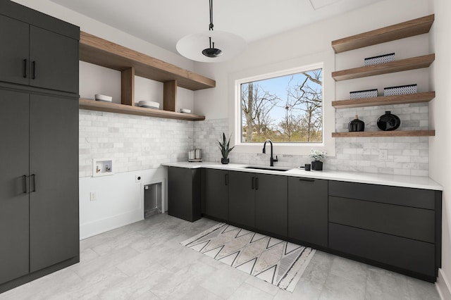 kitchen with sink and backsplash