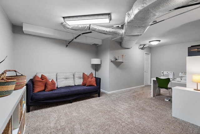 view of carpeted living room