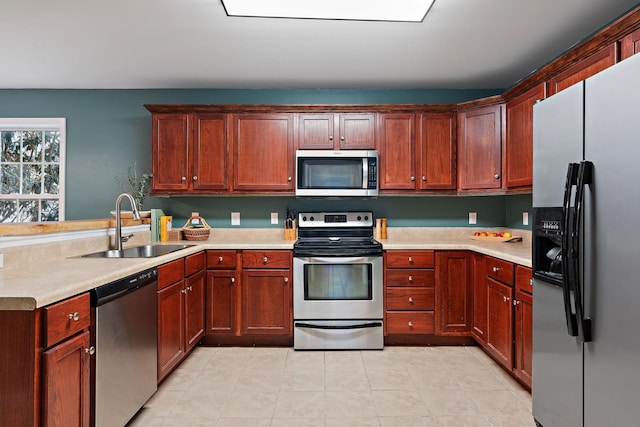 kitchen with stainless steel appliances and sink