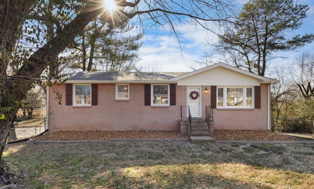 view of single story home