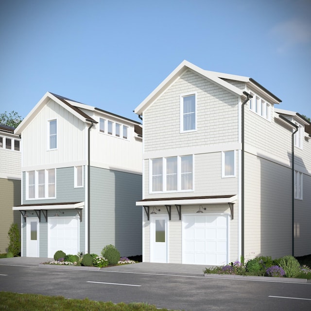 view of front facade featuring a garage