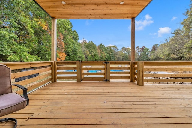 view of wooden terrace