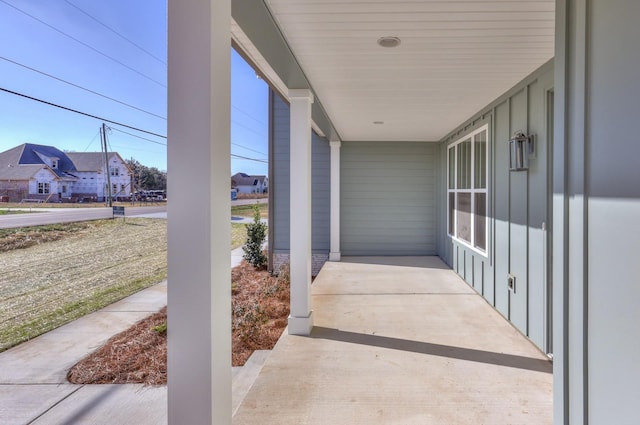 view of patio with a porch