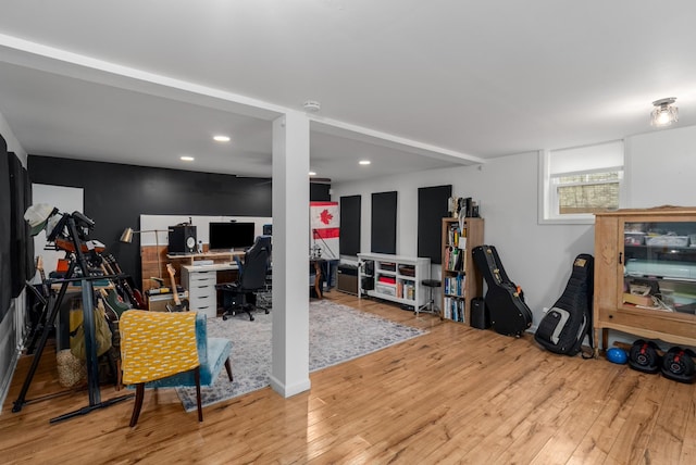 interior space featuring light hardwood / wood-style floors