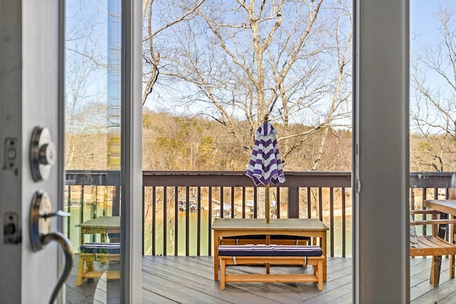 view of wooden deck