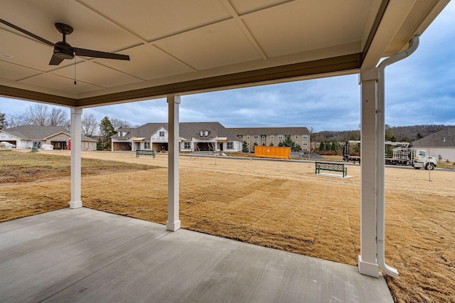 view of patio / terrace with ceiling fan