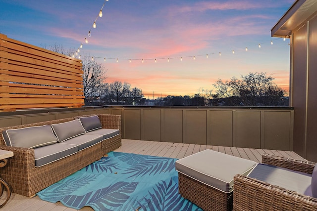 view of deck at dusk