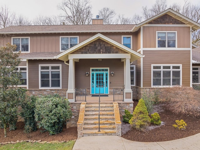 craftsman-style house featuring a porch