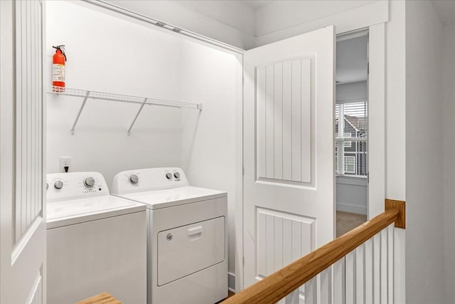 laundry area with washer and dryer