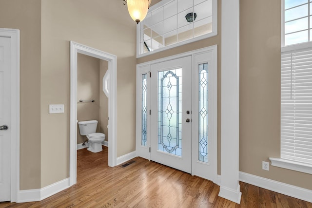 entryway featuring wood-type flooring