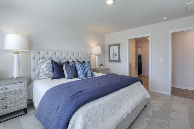 view of carpeted bedroom