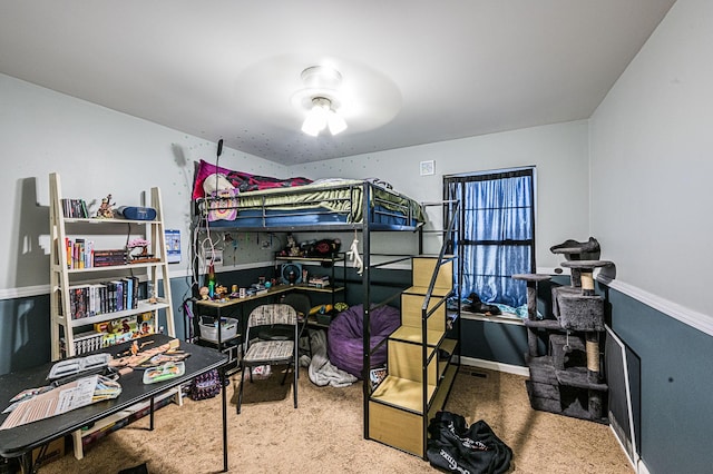 view of carpeted bedroom