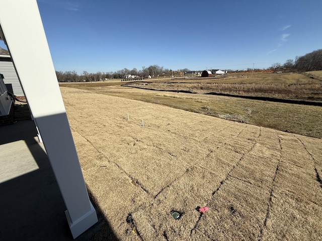 view of yard featuring a rural view