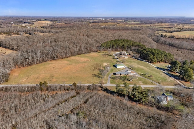 bird's eye view with a rural view