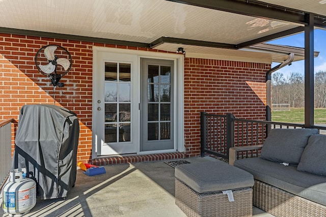 view of patio / terrace featuring grilling area