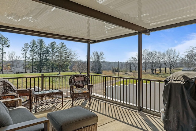 view of patio featuring grilling area