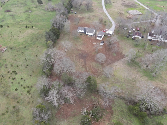 drone / aerial view featuring a rural view