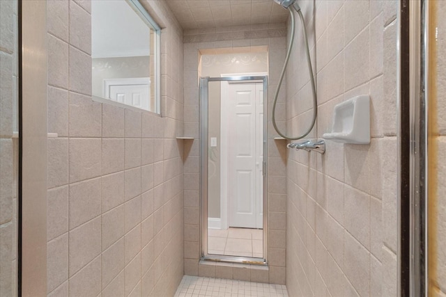 bathroom featuring walk in shower