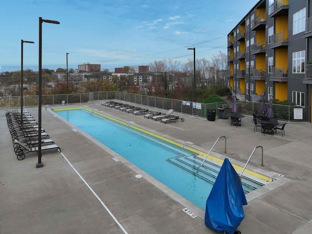 view of pool with a patio area