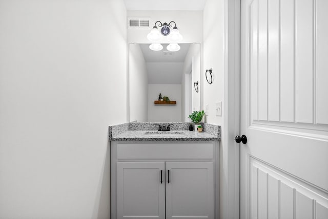 bathroom with visible vents and vanity