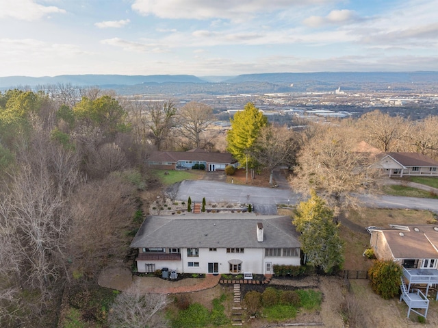 aerial view featuring a mountain view