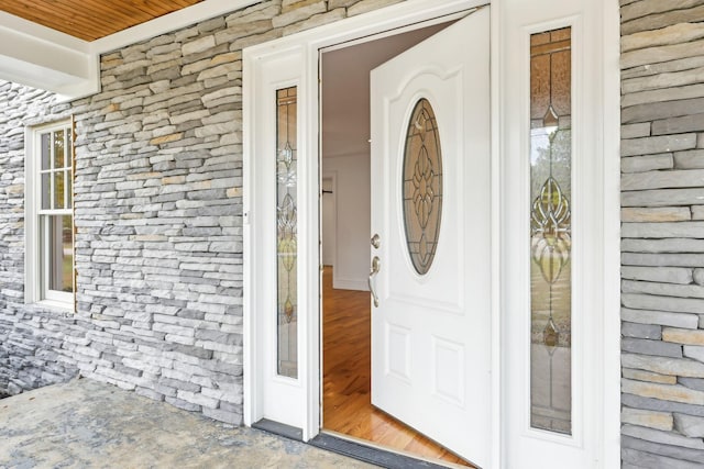 view of doorway to property