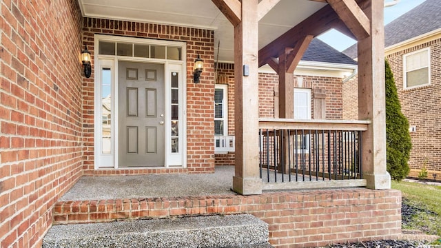 property entrance with a porch