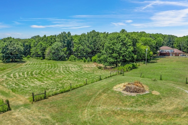 view of yard featuring a rural view