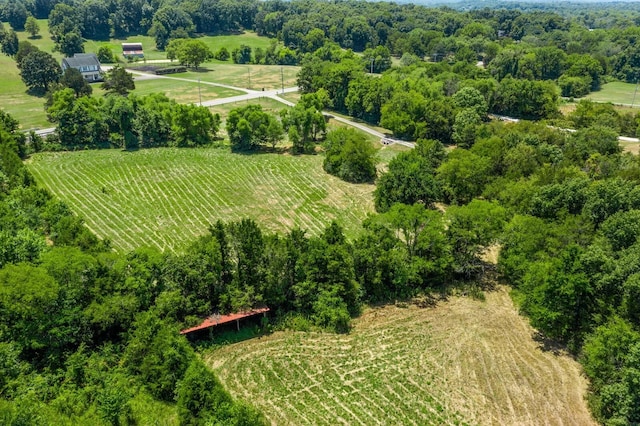 drone / aerial view featuring a rural view