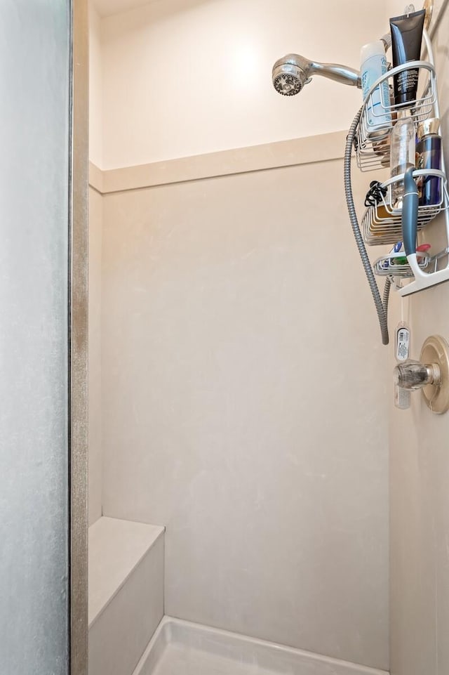 bathroom with walk in shower