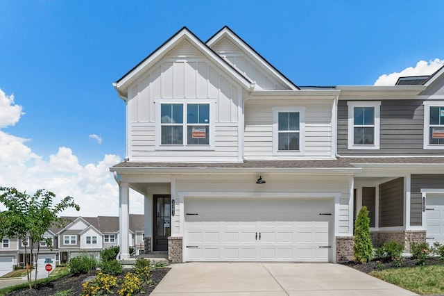 view of front of home featuring a garage