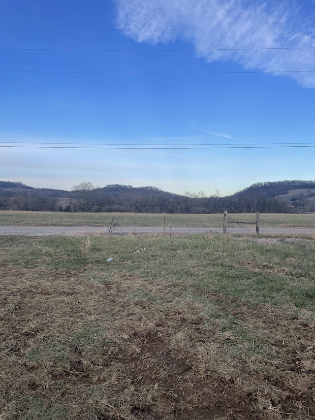 view of mountain feature featuring a rural view