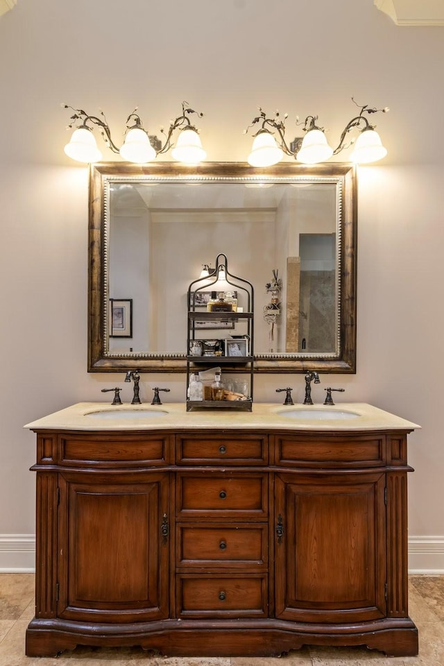 bathroom featuring vanity