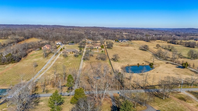 bird's eye view featuring a rural view