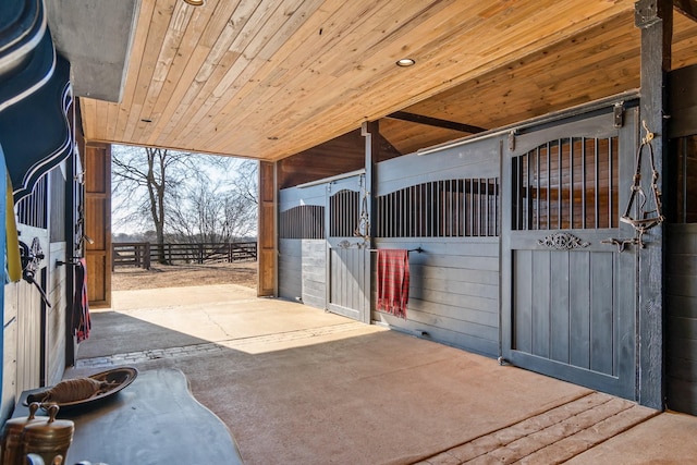 view of horse barn