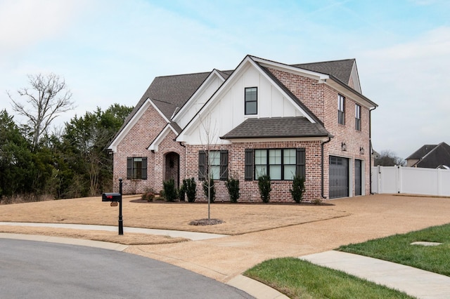 view of front facade featuring a garage