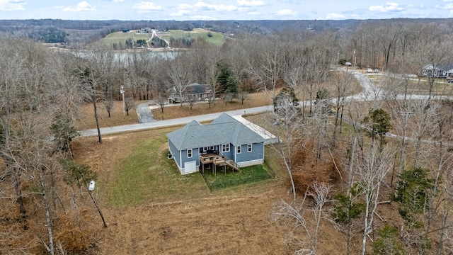 drone / aerial view featuring a rural view