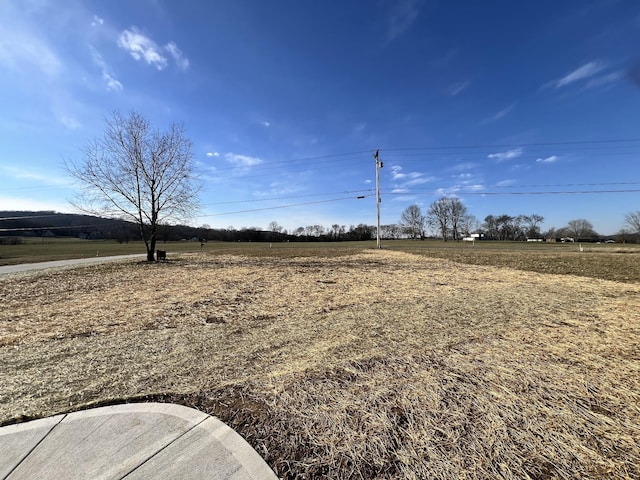 view of yard featuring a rural view