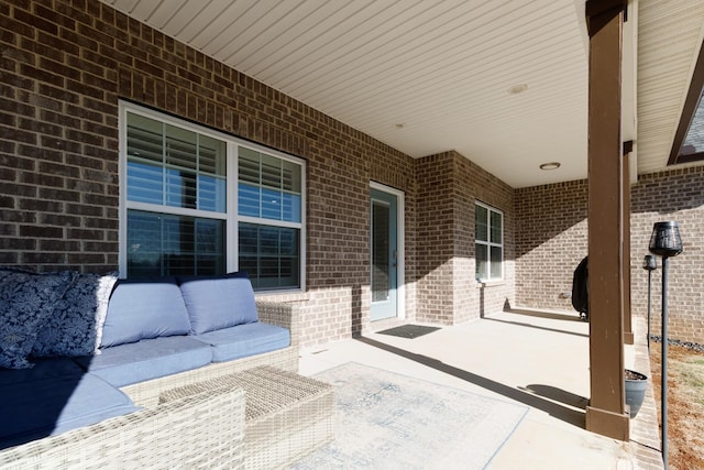 view of patio / terrace featuring an outdoor living space