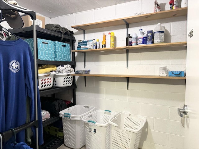 view of storage room