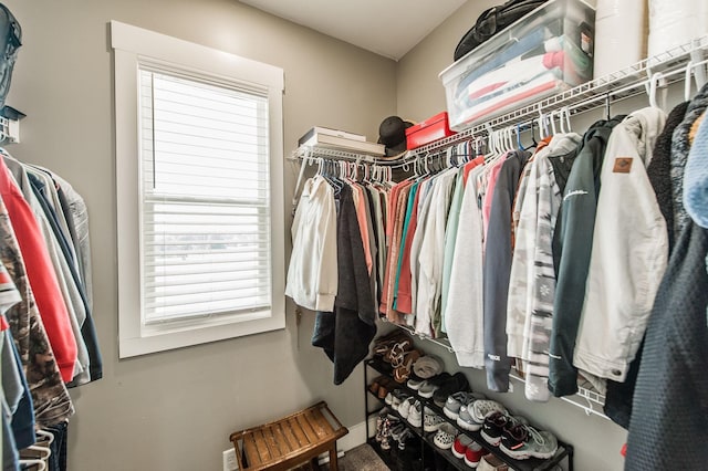 view of walk in closet