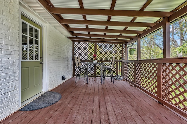 view of wooden terrace