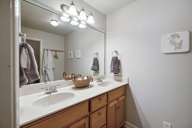 bathroom with vanity