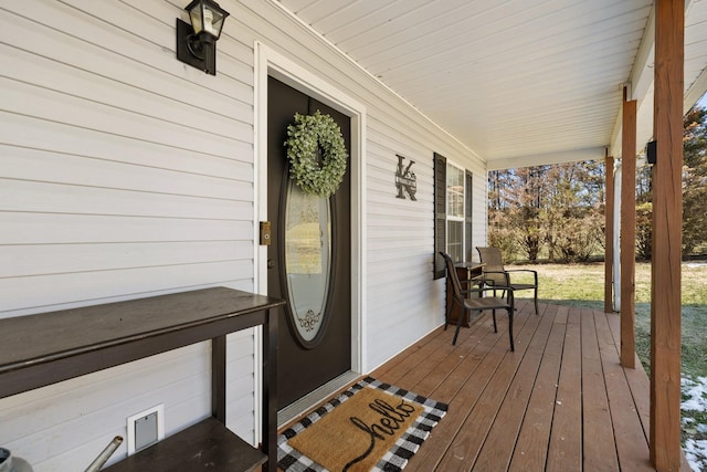 exterior space with a porch